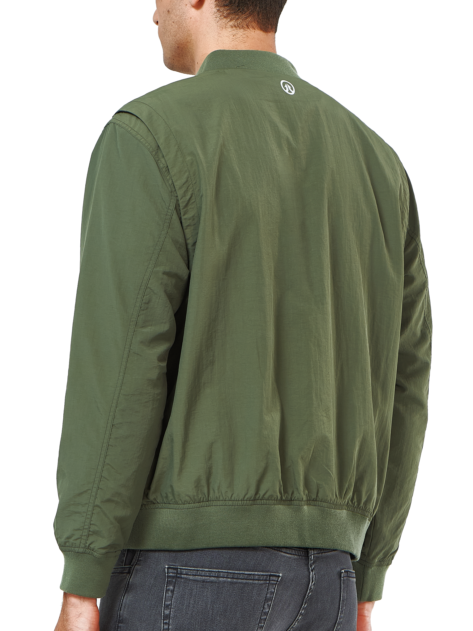 Men's Bomber Jacket Lightweight Casual Windbreaker Zip Up Windproof