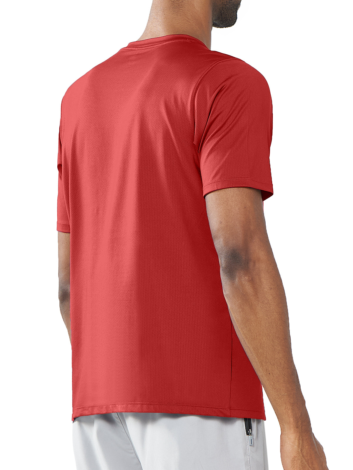 Northyard Men's Red Gym Compression T Shirts Breathable Wicking for Workout Fitness Back