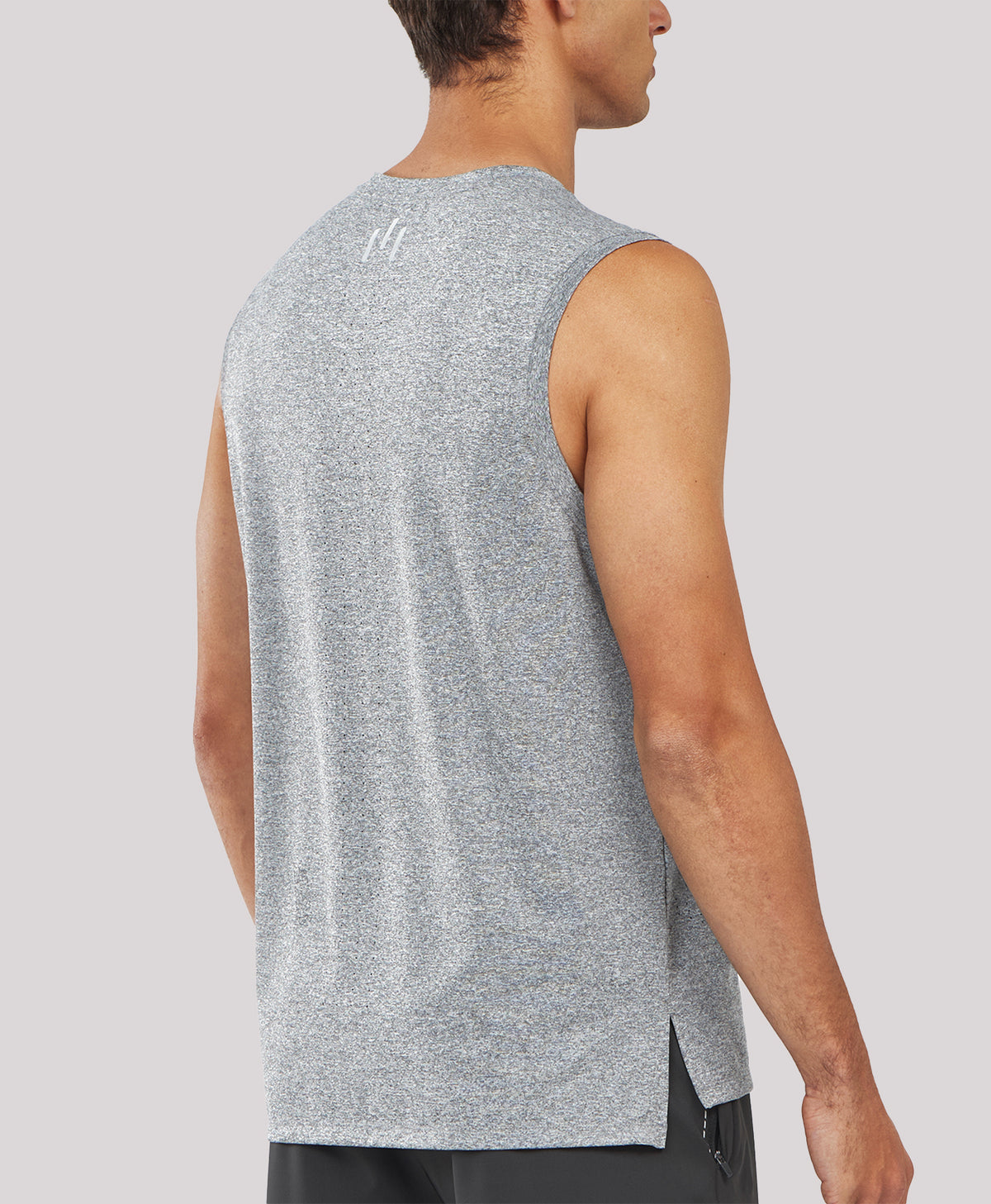 
Men's Lightweight Muscle Workout Tank Tops — Smoke Heather