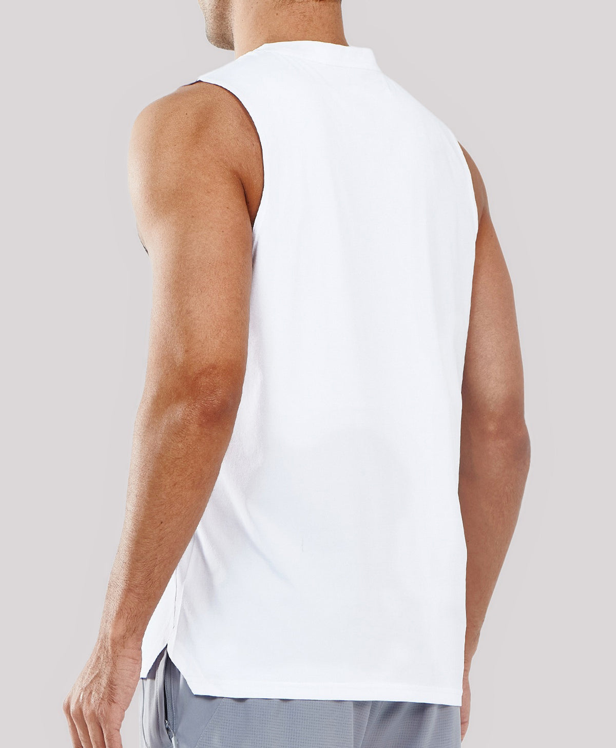 
Men's Muscle Workout Tank Top Performance Quick Dry Sleeveless Shirts — white