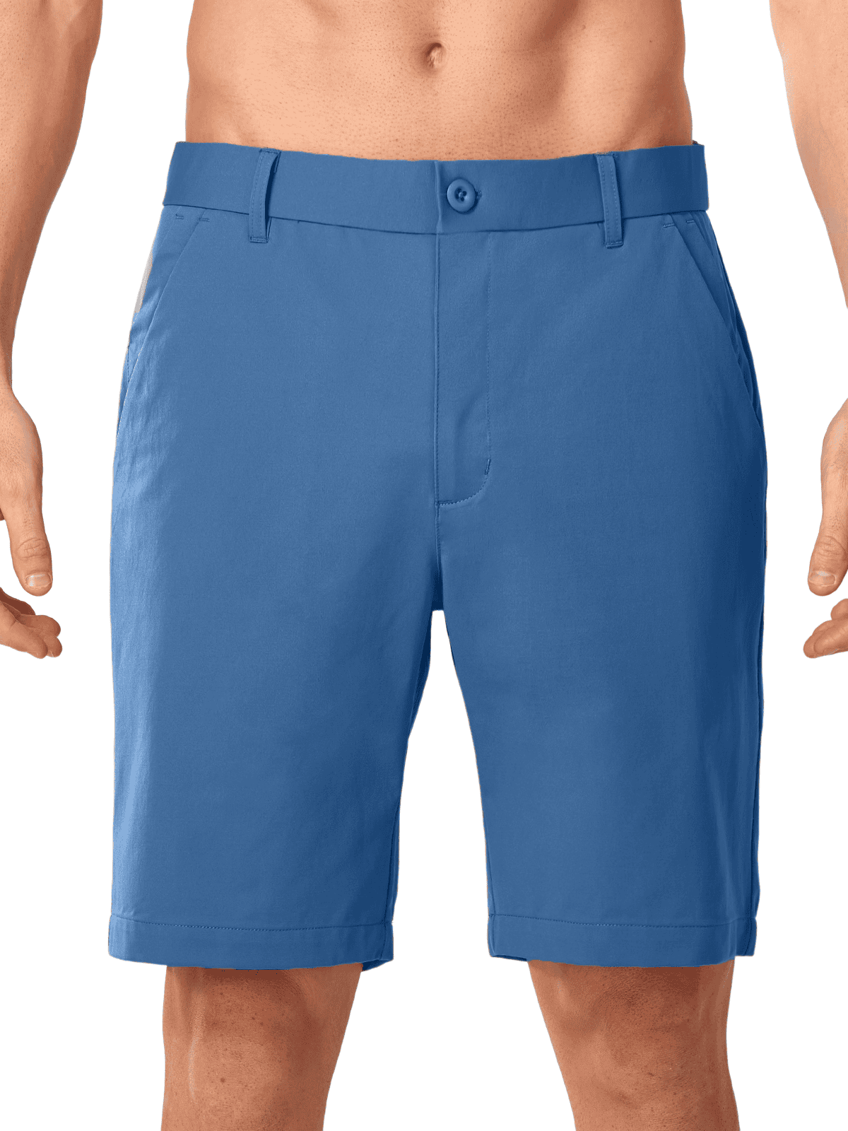 Federalblue Men's 9 Inch Inseam Golf Shorts - Front View Tailored Straight Fit Performance Shorts
