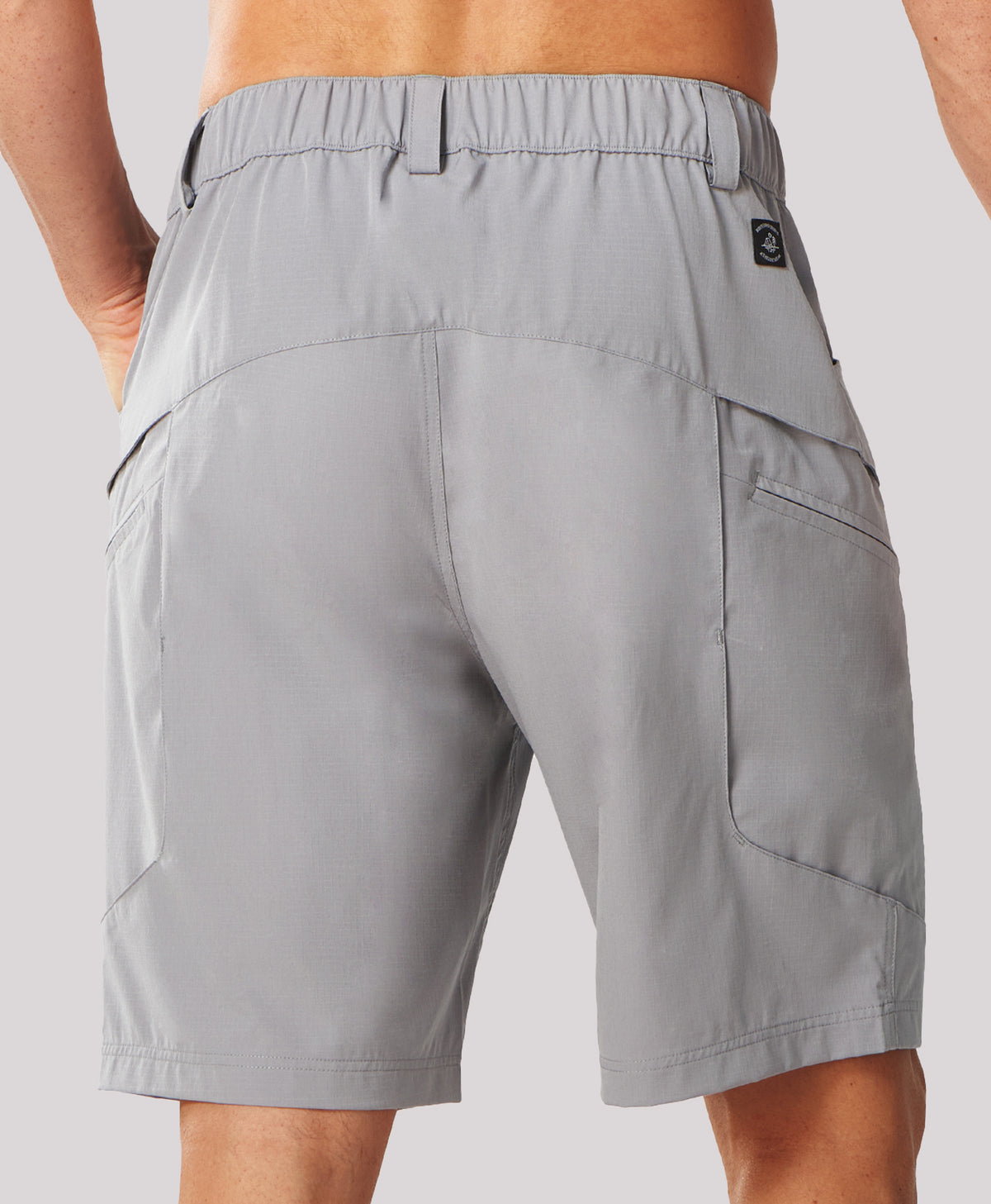 
Men's 9" Water-Resistant 4 Pockets Cargo Hiking Shorts — Light Grey