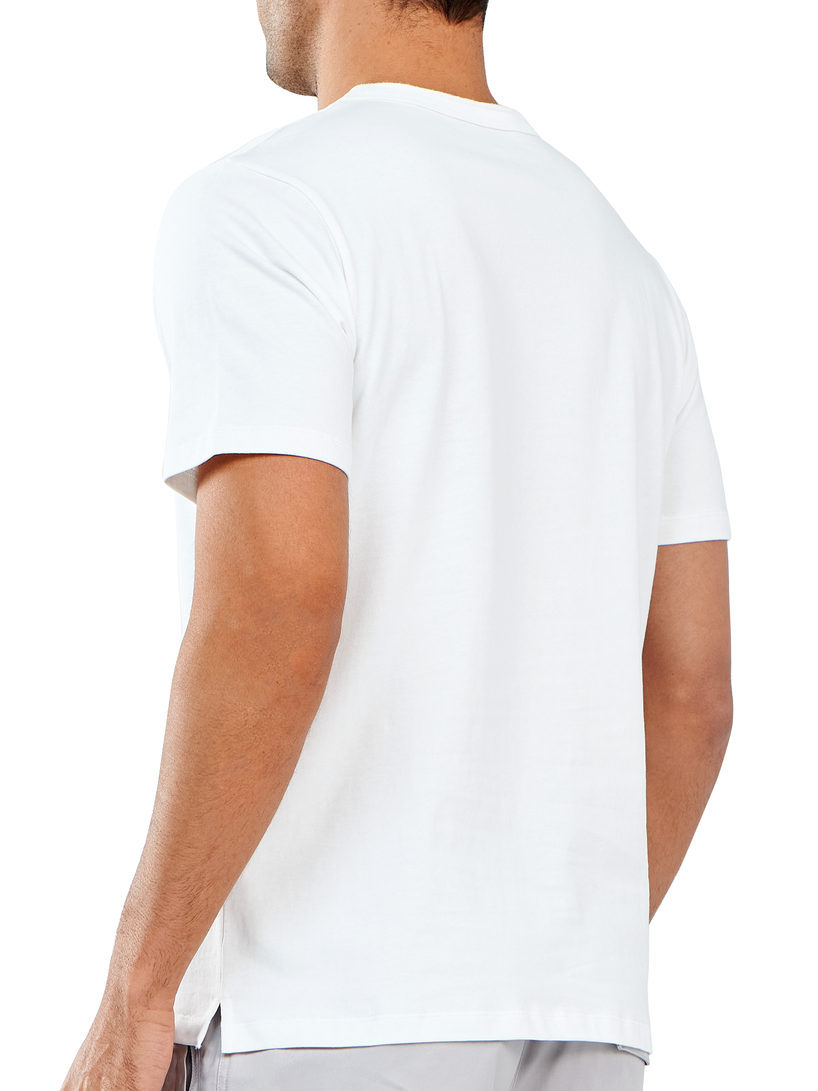 Men's Casual Henley T Shirts Cotton Crewneck Short Sleeve with Button