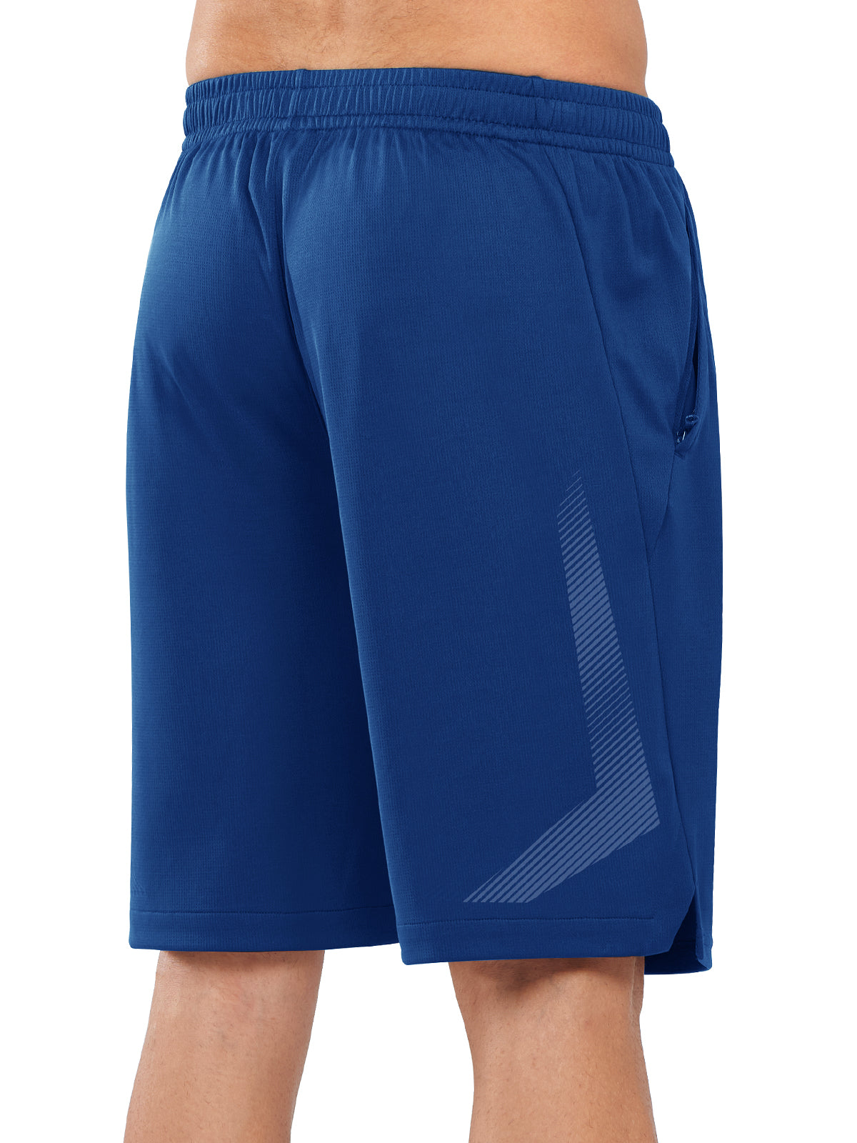 Northyard Men's Royal Blue Tennis 10" Long Mesh Shorts with Pockets for Basketball Workout Back