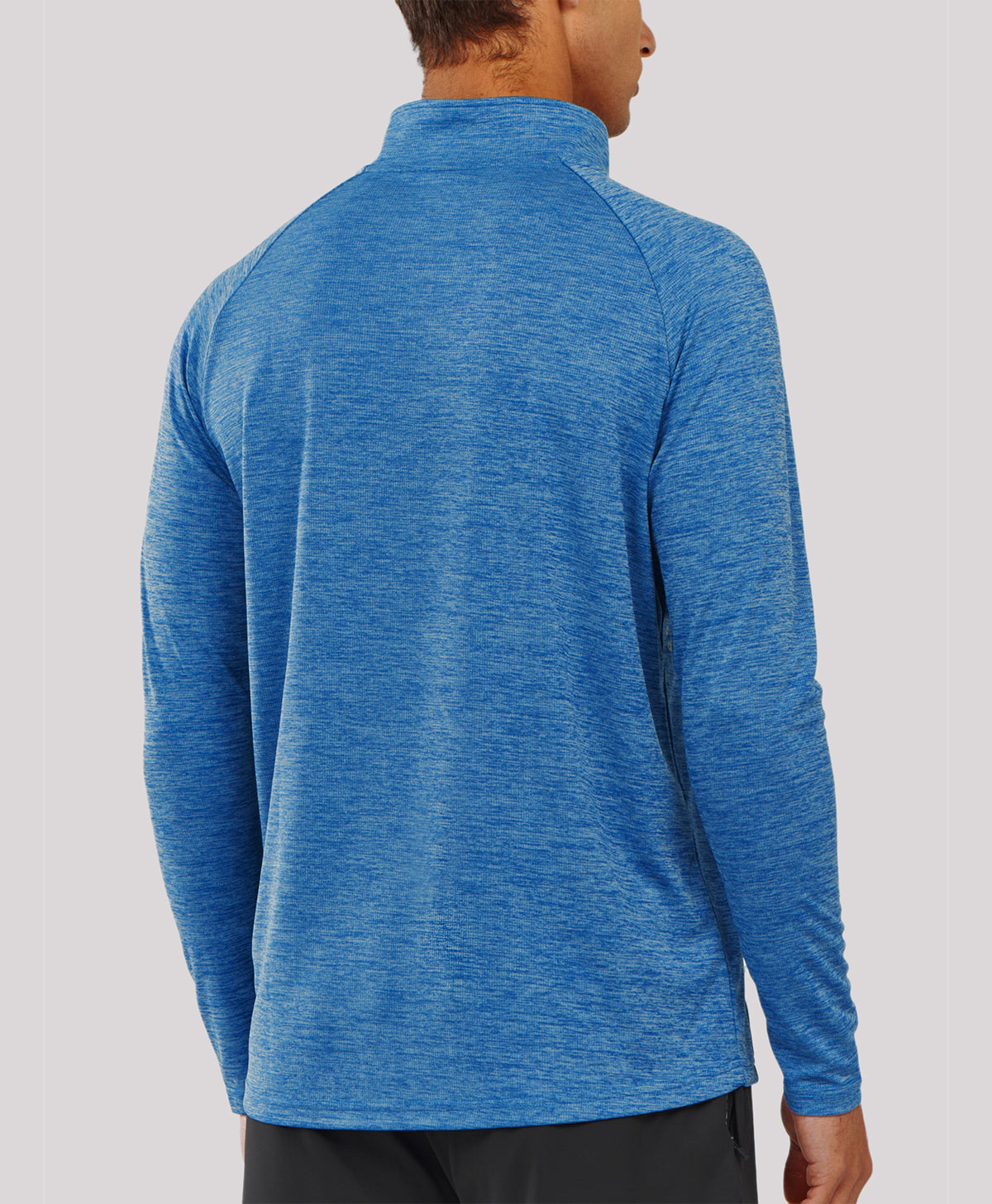 
Men's 1/4 Zip Athletic Pullover Shirts Lightweight — Blue Heather