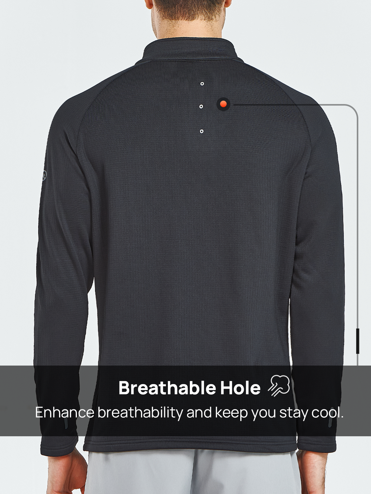 Men's Quarter Zip Pullover Fleece Long Sleeve Sweatshirts for Hiking