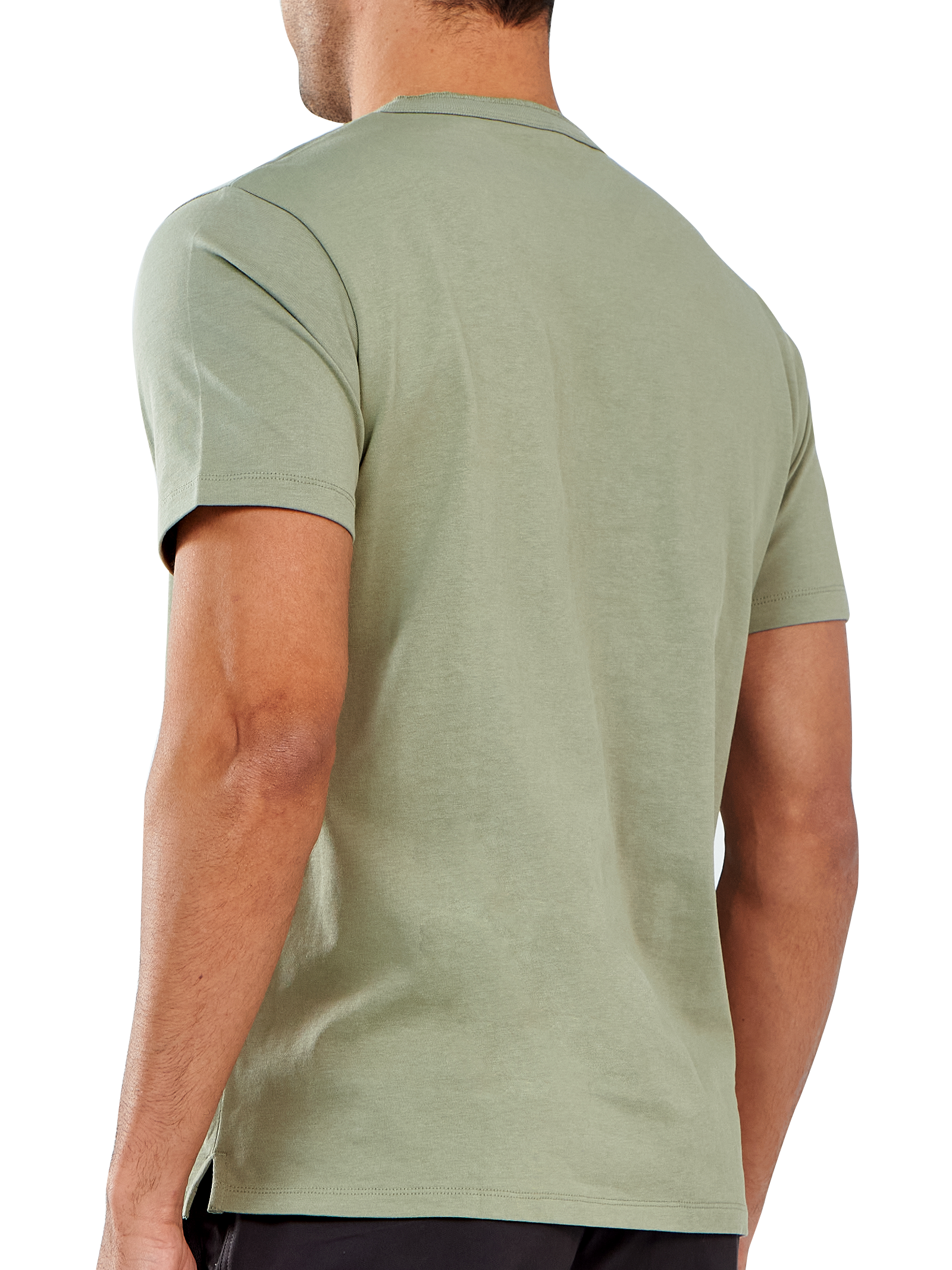 Men's Casual Henley T Shirts Cotton Crewneck Short Sleeve with Button