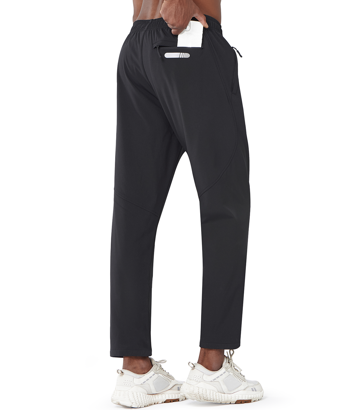 
Men's Black Fleece Lined Pants Baggy Lounge Golf Work Casual Sweatpants Pocket