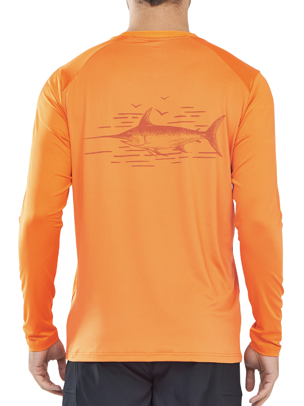 
Men's Sun Protection UV Fishing T Shirts Crewneck Long Sleeve for Swim