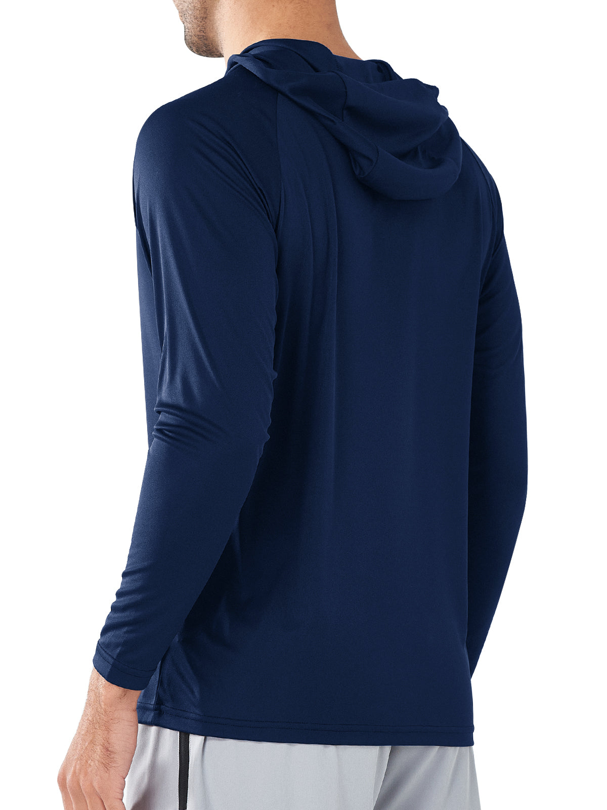 Men's Fishing Sun Hoodie T Shirt Lightweight Long Sleeve for Workout