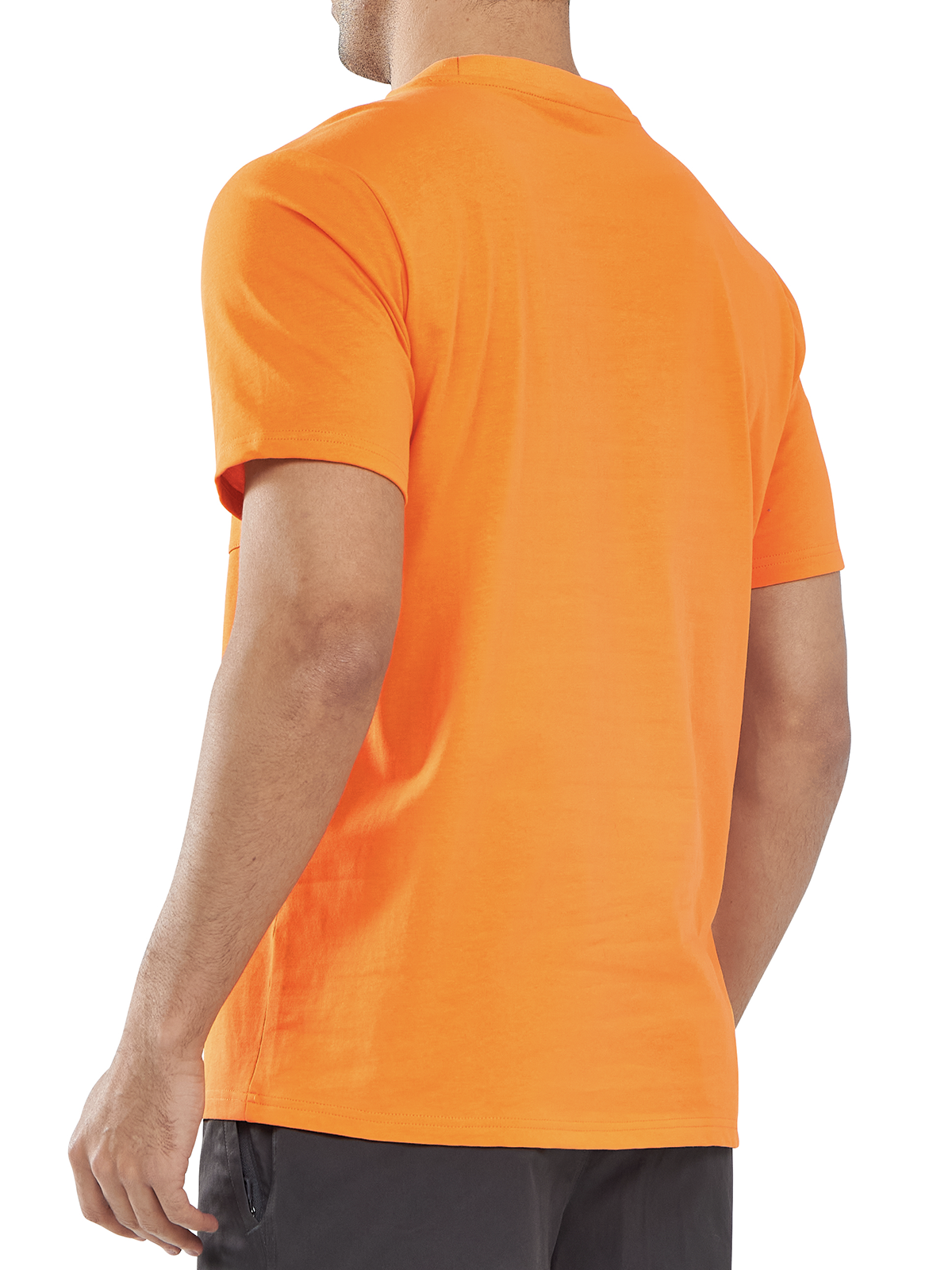Men's Cotton Crewneck Tee Shirts with Pocket Short Sleeve for Outdoor