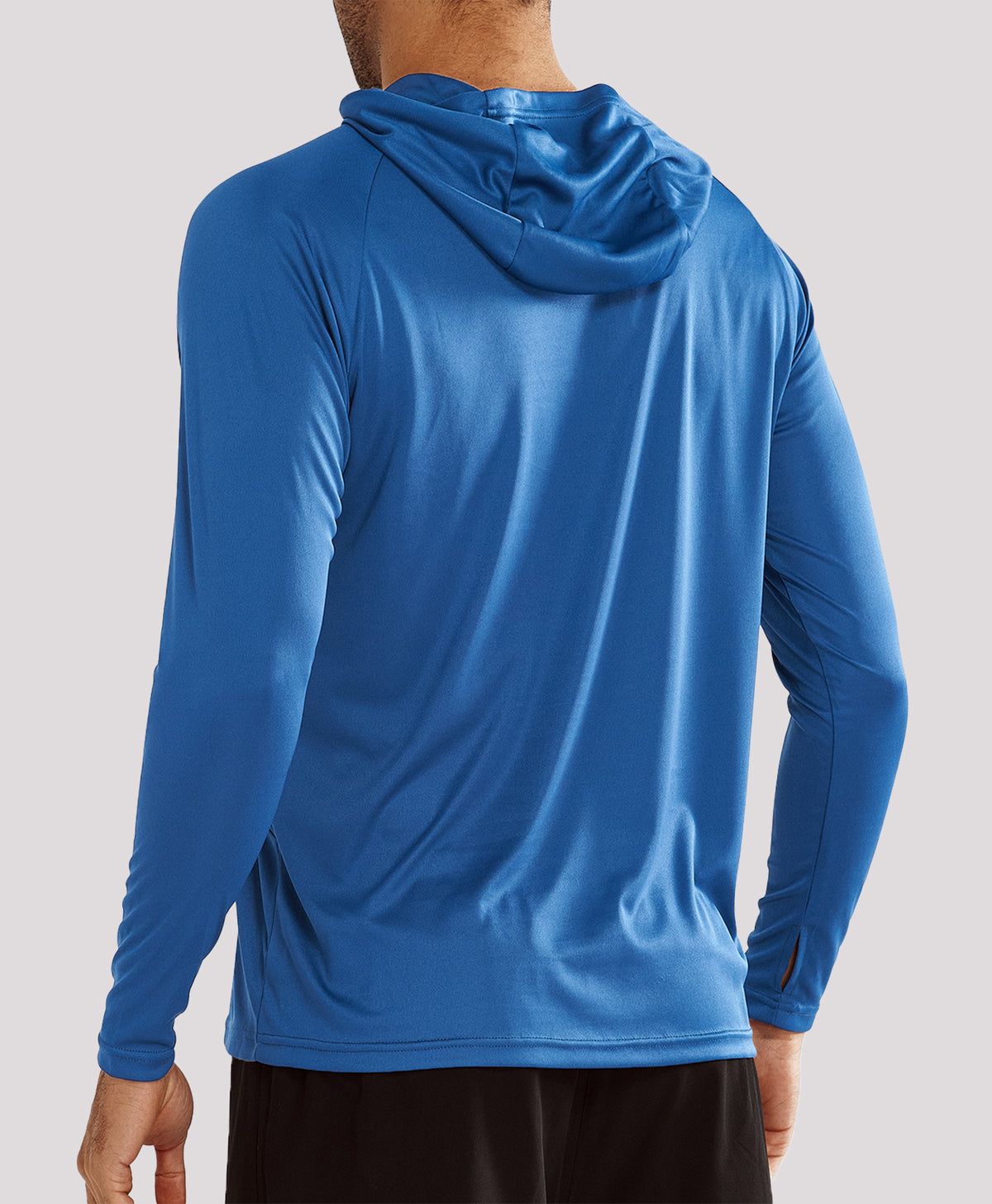 
Men's Fishing Sun Hoodie T Shirt Lightweight Long Sleeve for Workout — Royal Blue