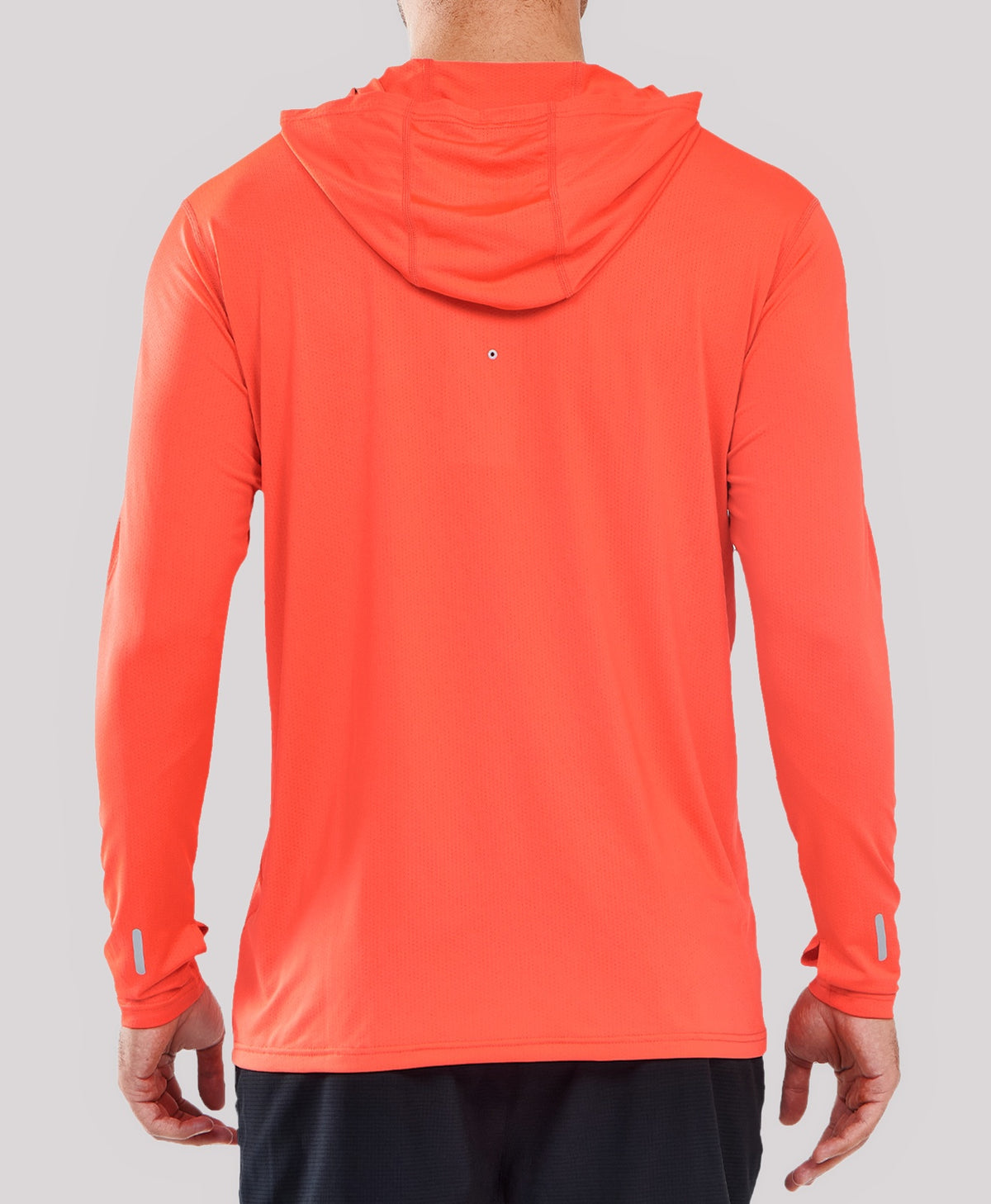 
Men's UPF50+ Rash Guard Hoodie T-Shirts — Red