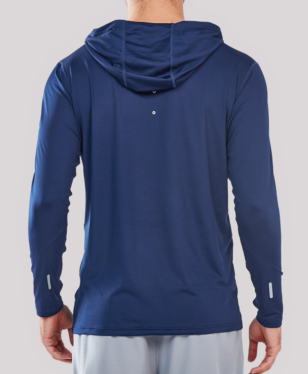 
Men's UPF50+ Rash Guard Hoodie T-Shirts — Navy