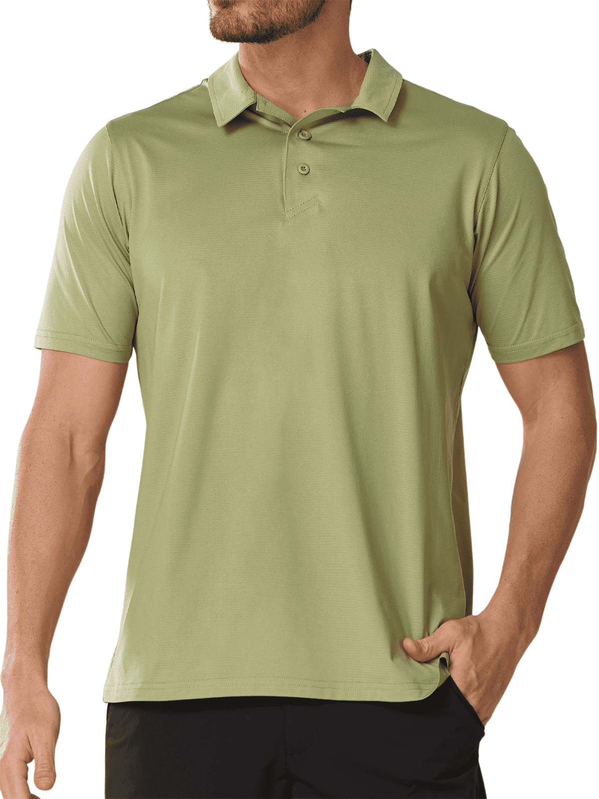 Light Green Short Sleeve Casual Work Activewear - Side Profile