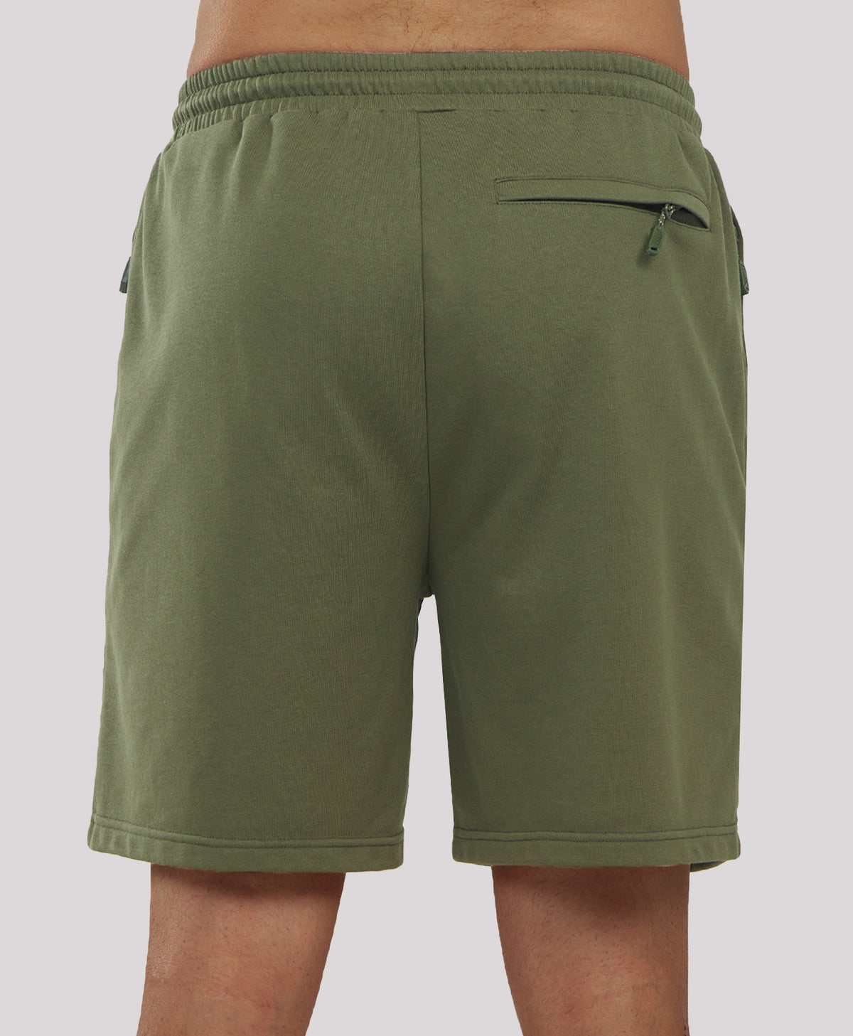 
Men's 7" Soft Cotton Sweat Shorts with Zip Pockets — Army Green