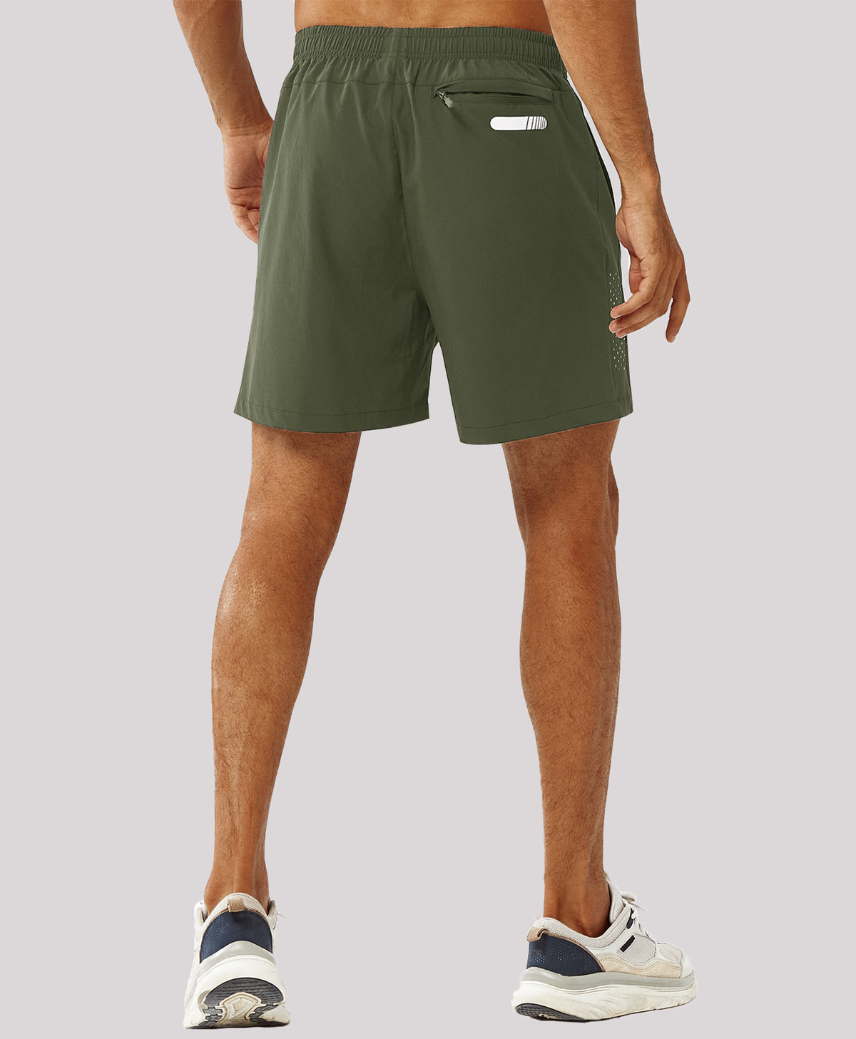 
Men's Moisture Wicking 5-Inch Hiking Shorts & Lightweight Sweat Shorts — Army Green