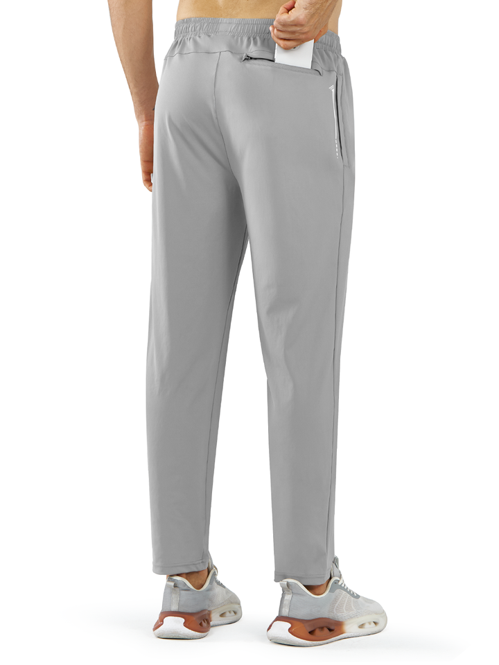 Northyard Men's Light Grey Athletic Work Pants Lightweight Track Joggers for Gym Running Pocket