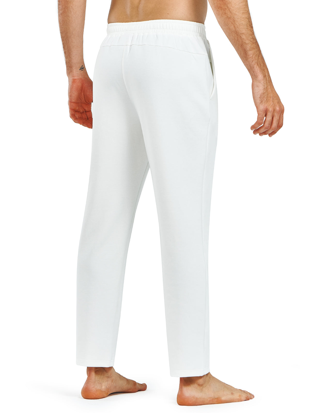 Men's Cotton Yoga Sweatpants Casual Athletic Straight Leg with Pockets