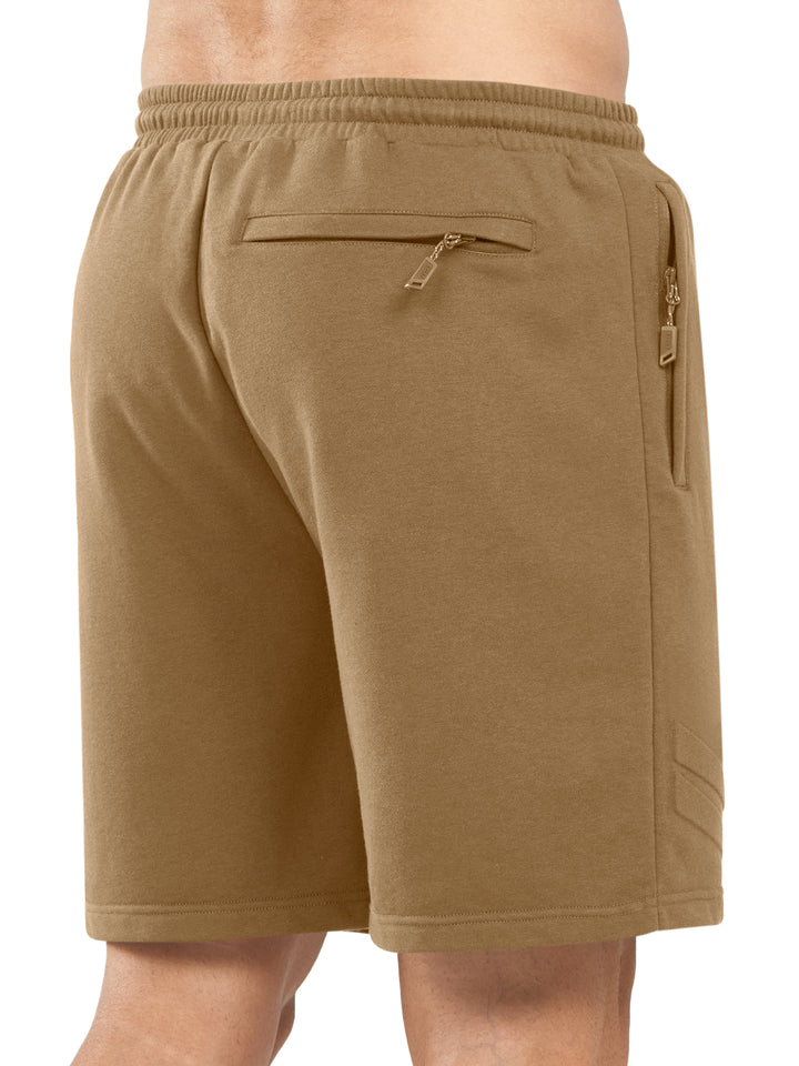 Men’s Coffee 7-Inch Cotton Biker Shorts Back