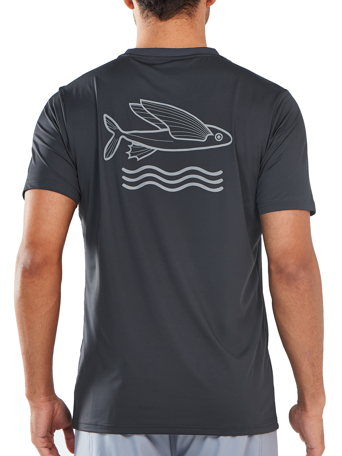 
Men's Short Sleeve Fishing T-Shirts UV Sun Protection Dry fit Swim Gym