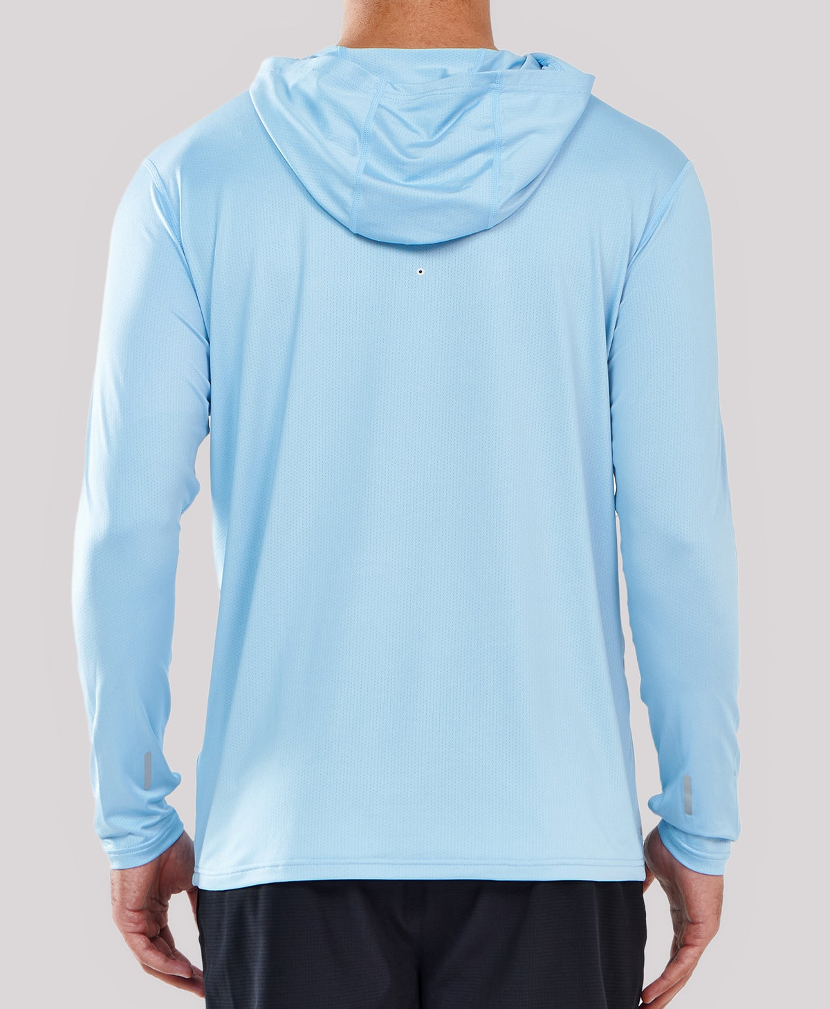 
Men's UPF50+ Rash Guard Hoodie T-Shirts — Sky Blue