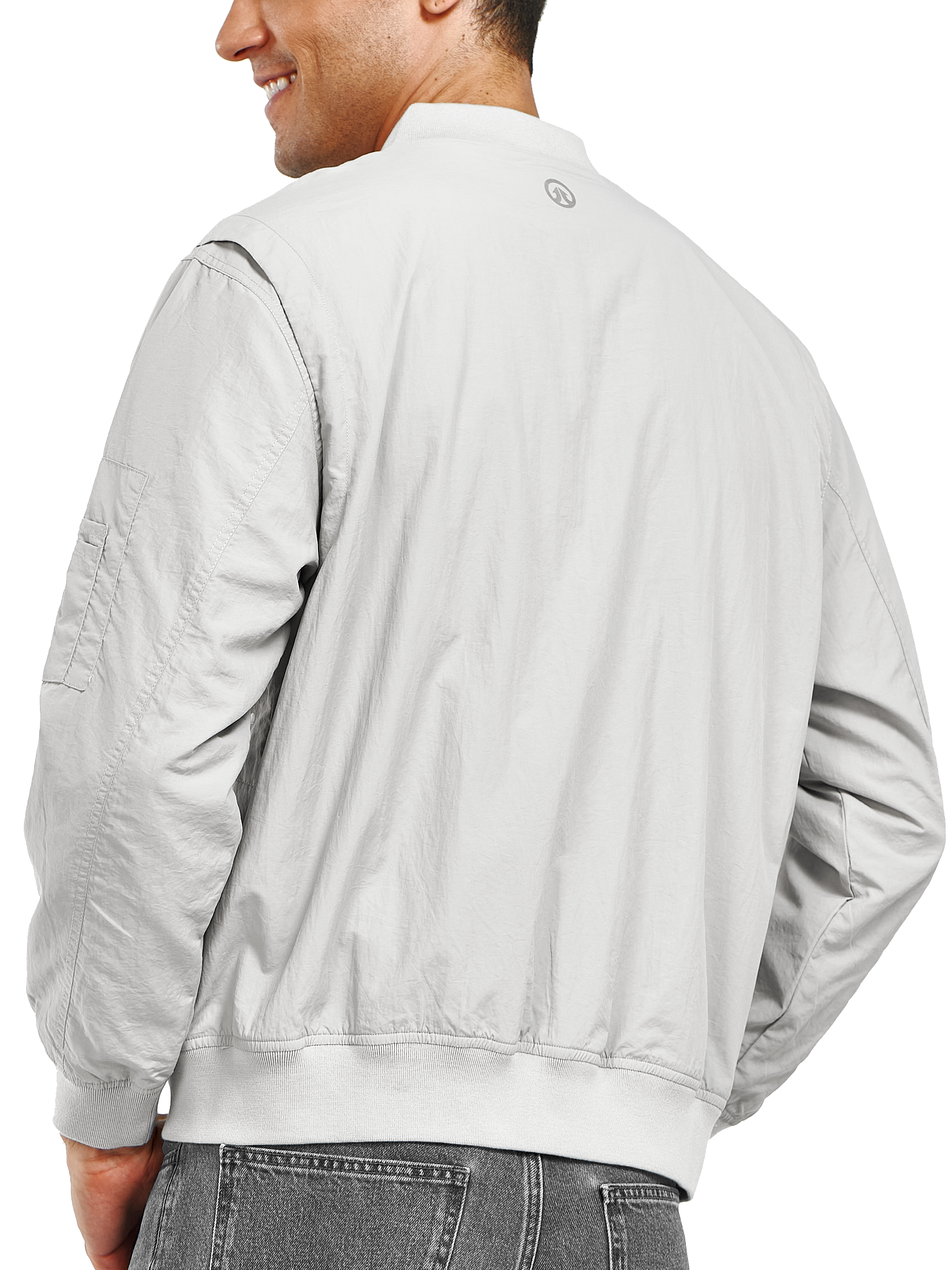 Men's Bomber Jacket Lightweight Casual Windbreaker Zip Up Windproof