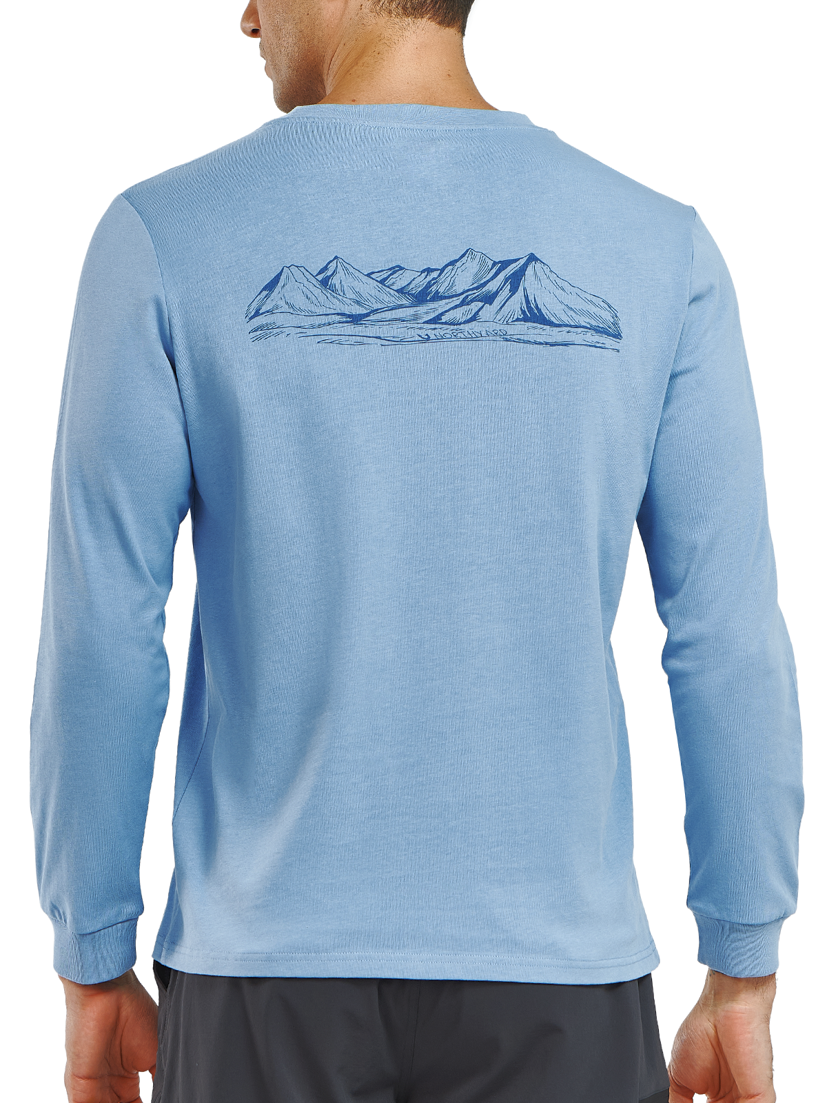 Men's Cotton Long Sleeve T-Shirts Graphic Casual Crew Neck for Work