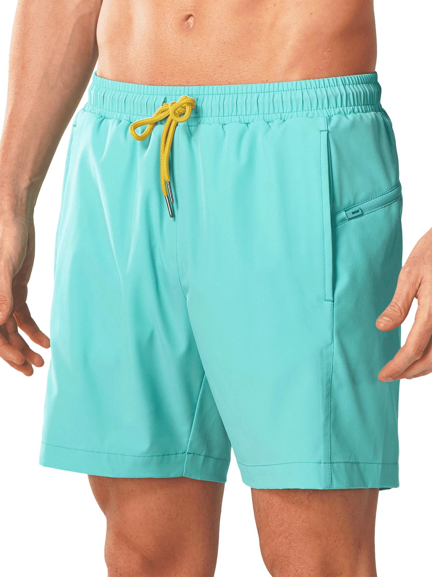 Lakeblue Men's 7" 2-in-1 Quick Dry Swim Trunks - Front View