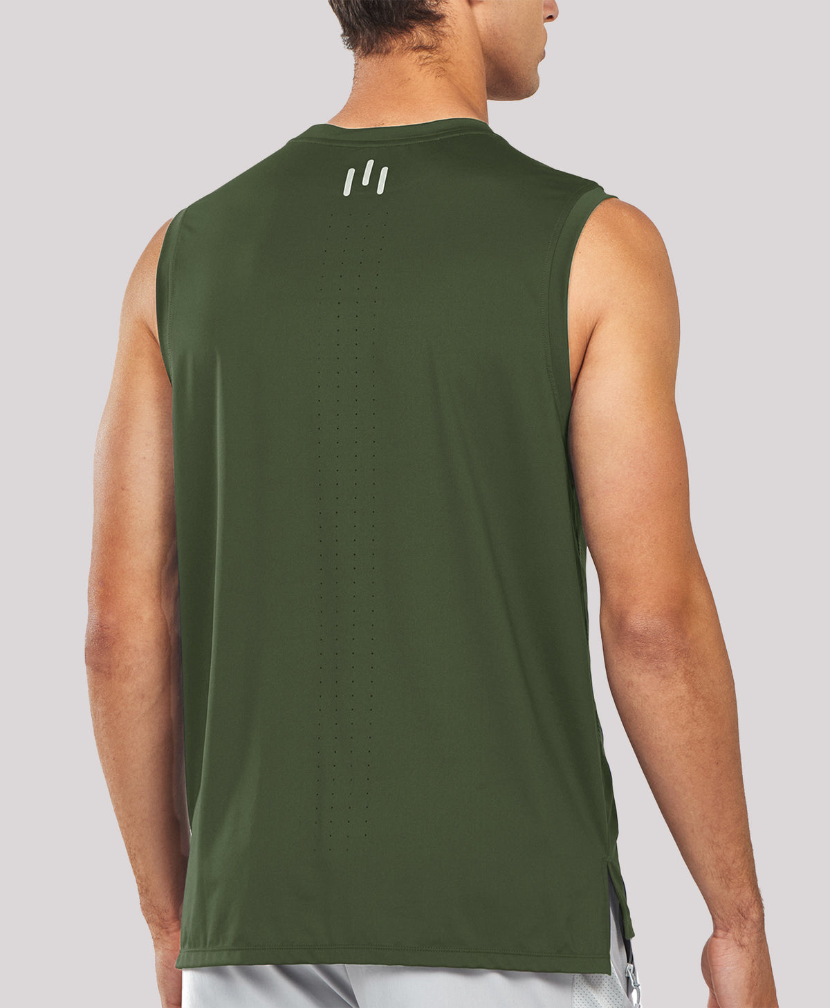 
Men's Lightweight Muscle Workout Tank Tops — Army Green
