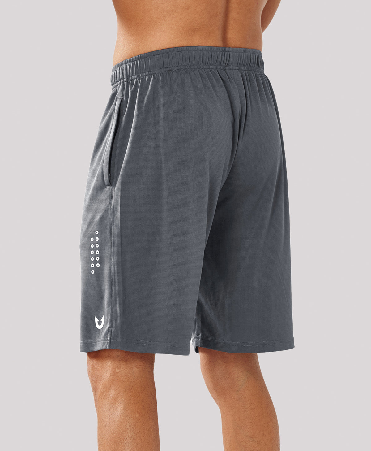 
Men's 10" Breathable Mesh Basketball Athletic Shorts — Smoke Grey