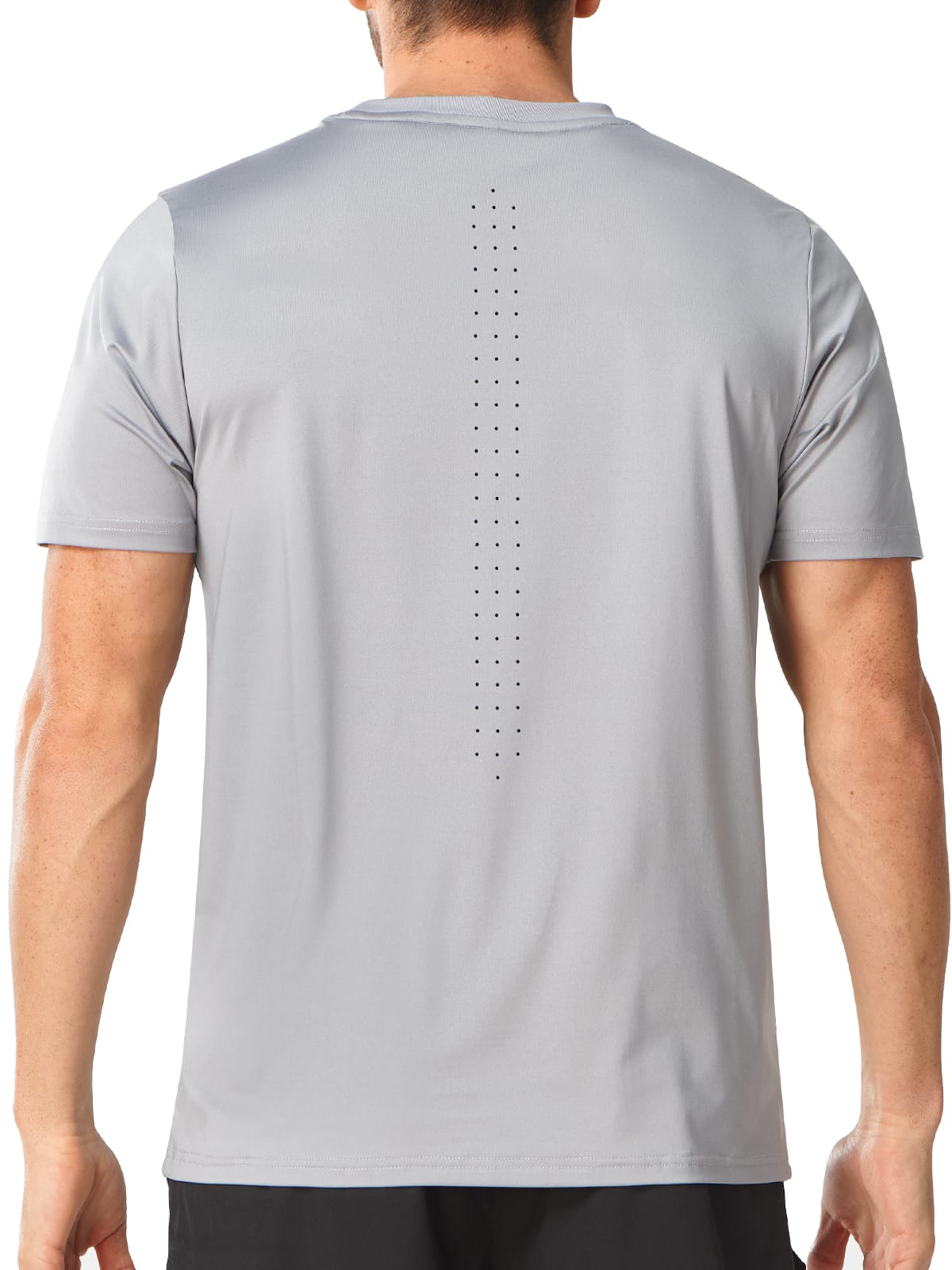 Lightgrey Breathable 2.0 Running Top - Full Back View