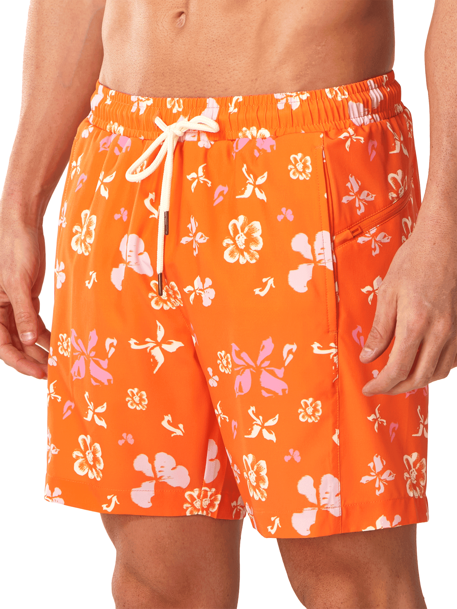 Orangeflower Men's 7" 2-in-1 Quick Dry Swim Trunks - Front View