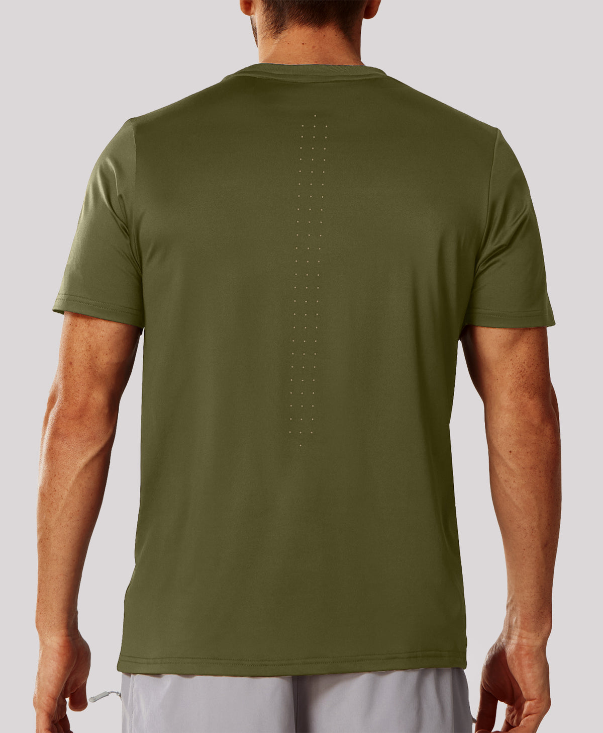 
Men's Performance Workout Short Sleeve T-Shirts — Army Green