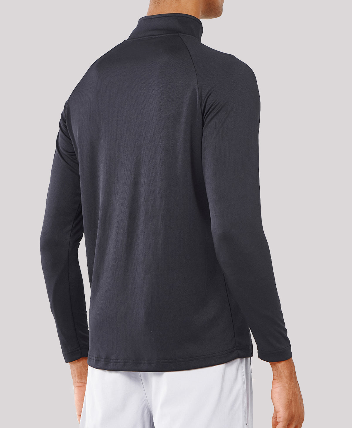 
Men's 1/4 Zip Athletic Pullover Shirts Lightweight — Black