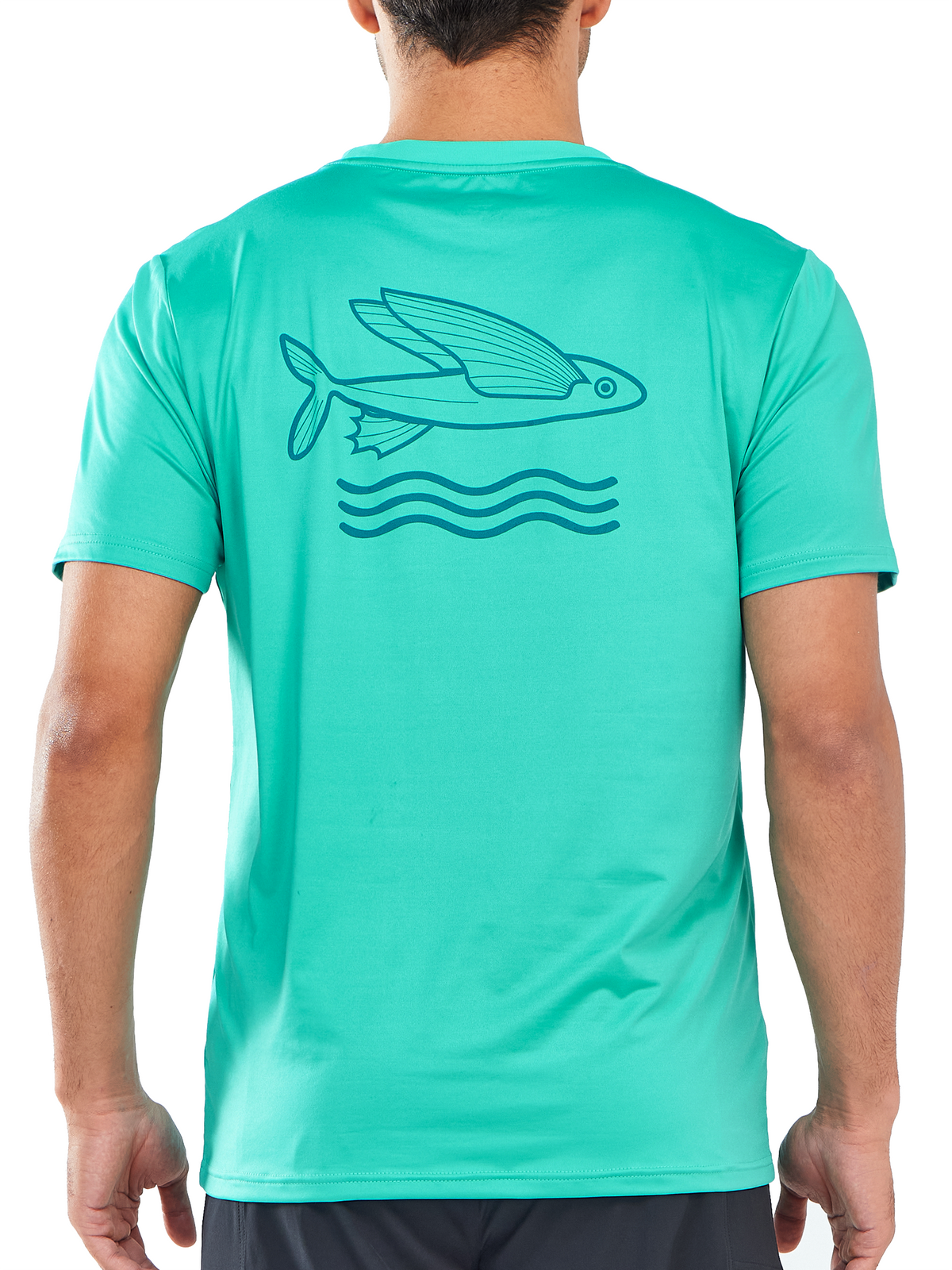 
Men's Short Sleeve Fishing T-Shirts UV Sun Protection Dry fit Swim Gym
