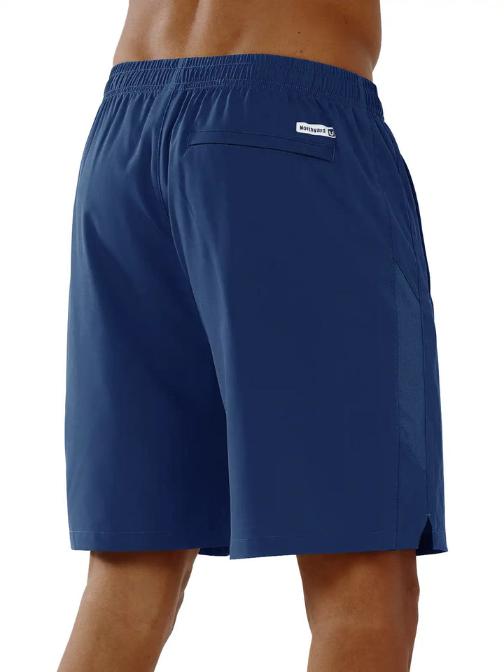 Men's Dark Blue Pickleball Running Shorts Back