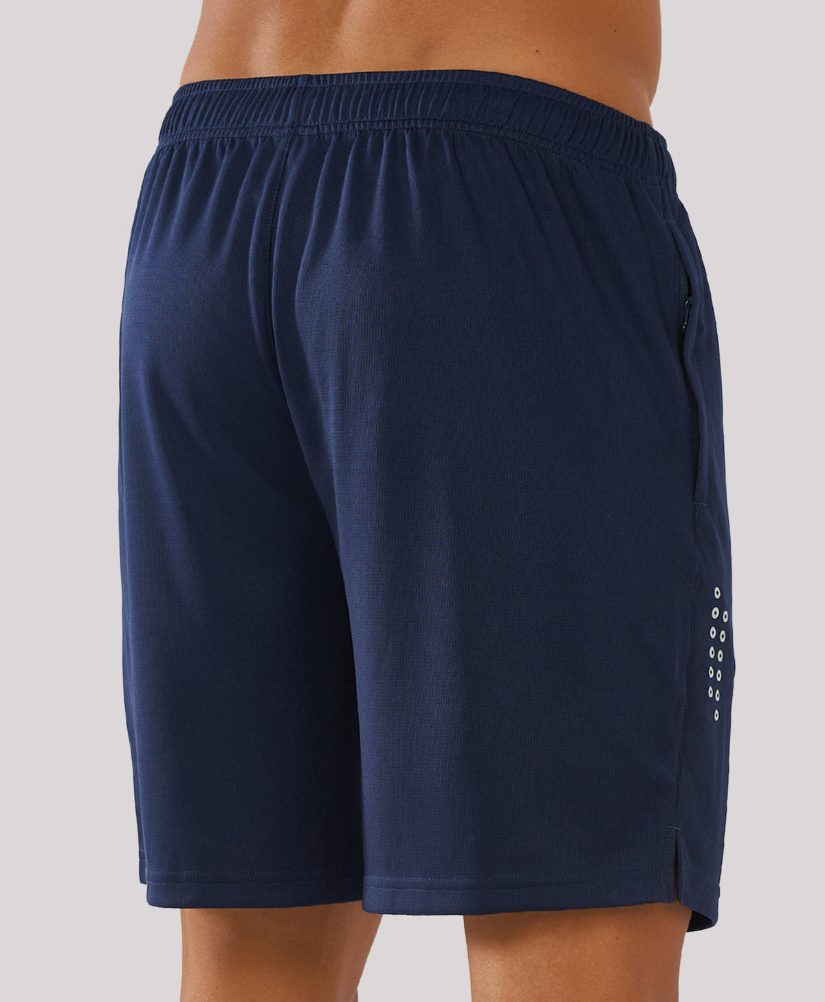 
Men's 7-inch Mesh Tennis Sweat Shorts with Pockets Elasticated Waist — navy