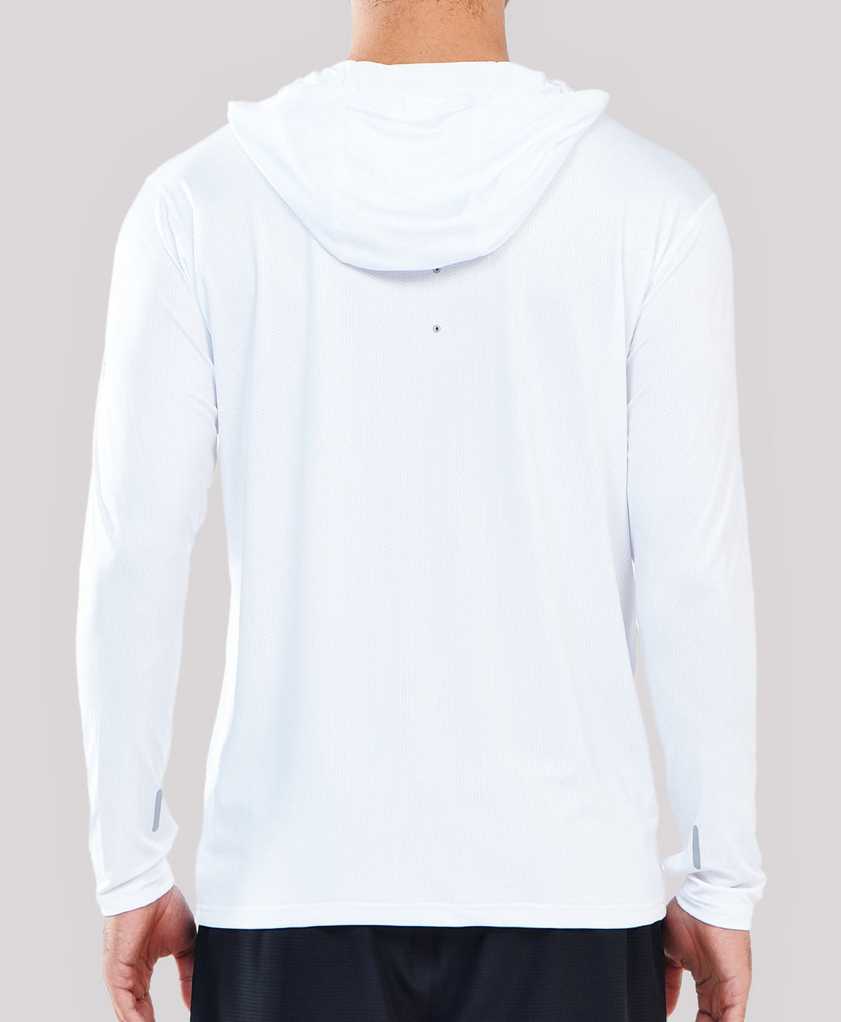 
Men's UPF50+ Rash Guard Hoodie T-Shirts — White