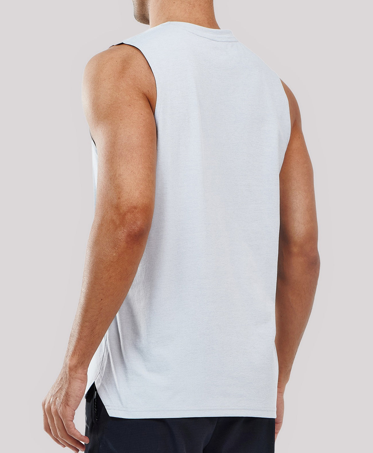 
Men's Muscle Workout Tank Top Performance Quick Dry Sleeveless Shirts — Light Grey
