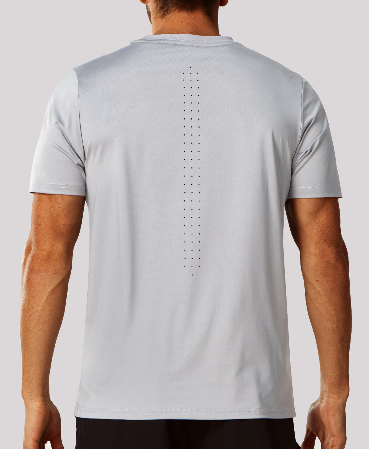 
Men's Performance Workout Short Sleeve T-Shirts — Light Grey