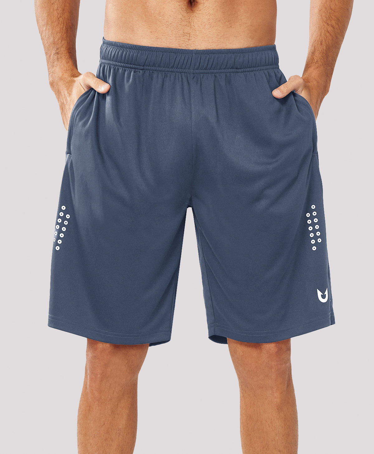 
Men's 10" Breathable Mesh Basketball Athletic Shorts — Cool Grey
