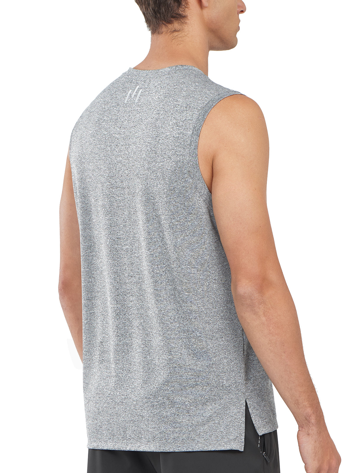 Northyard Men's Smoke Heather Athletic Sleeveless Shirts Dry Fit Workout Tank Tops for Running Back