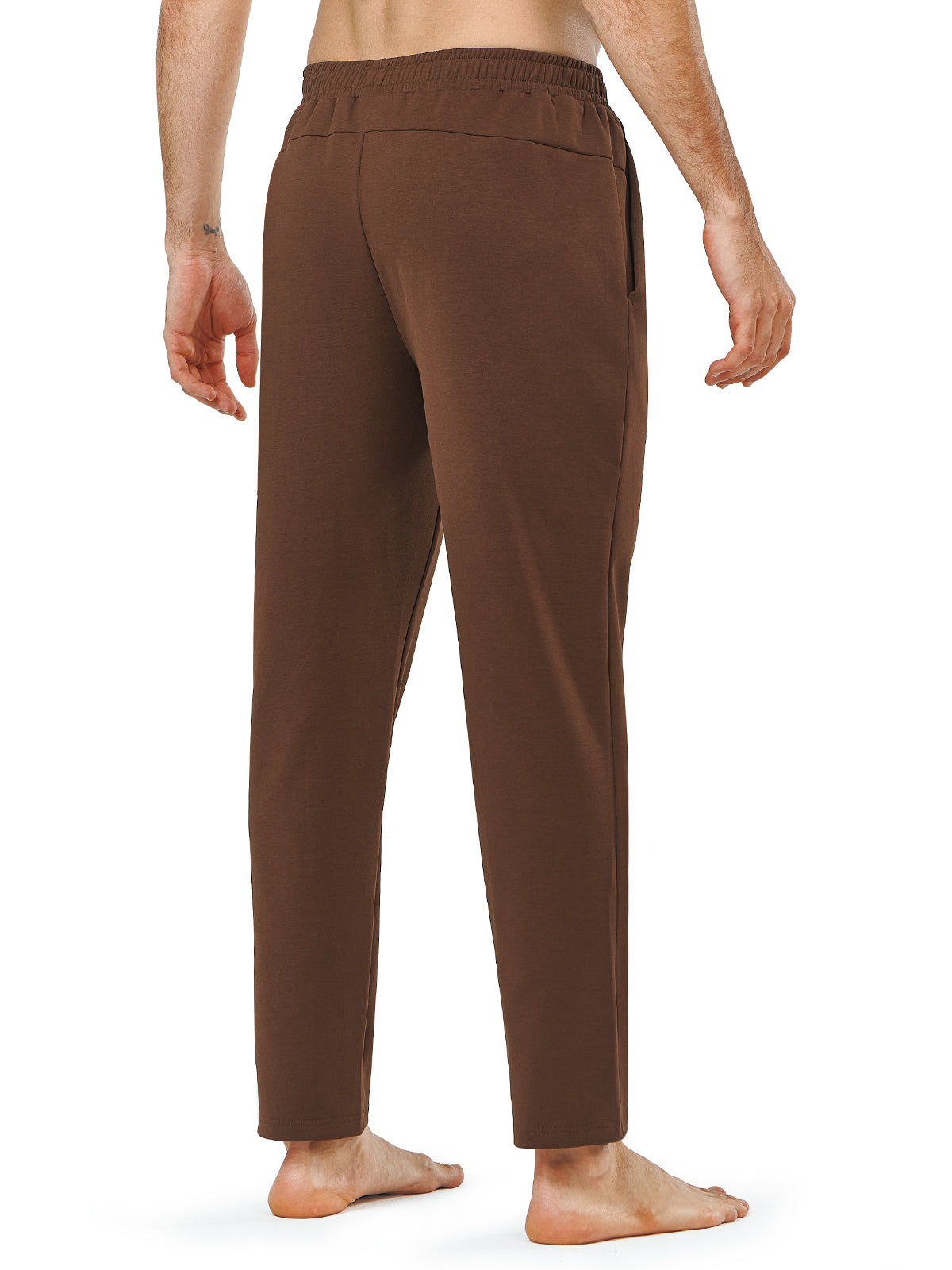 Men's Cotton Yoga Sweatpants Casual Athletic Straight Leg with Pockets