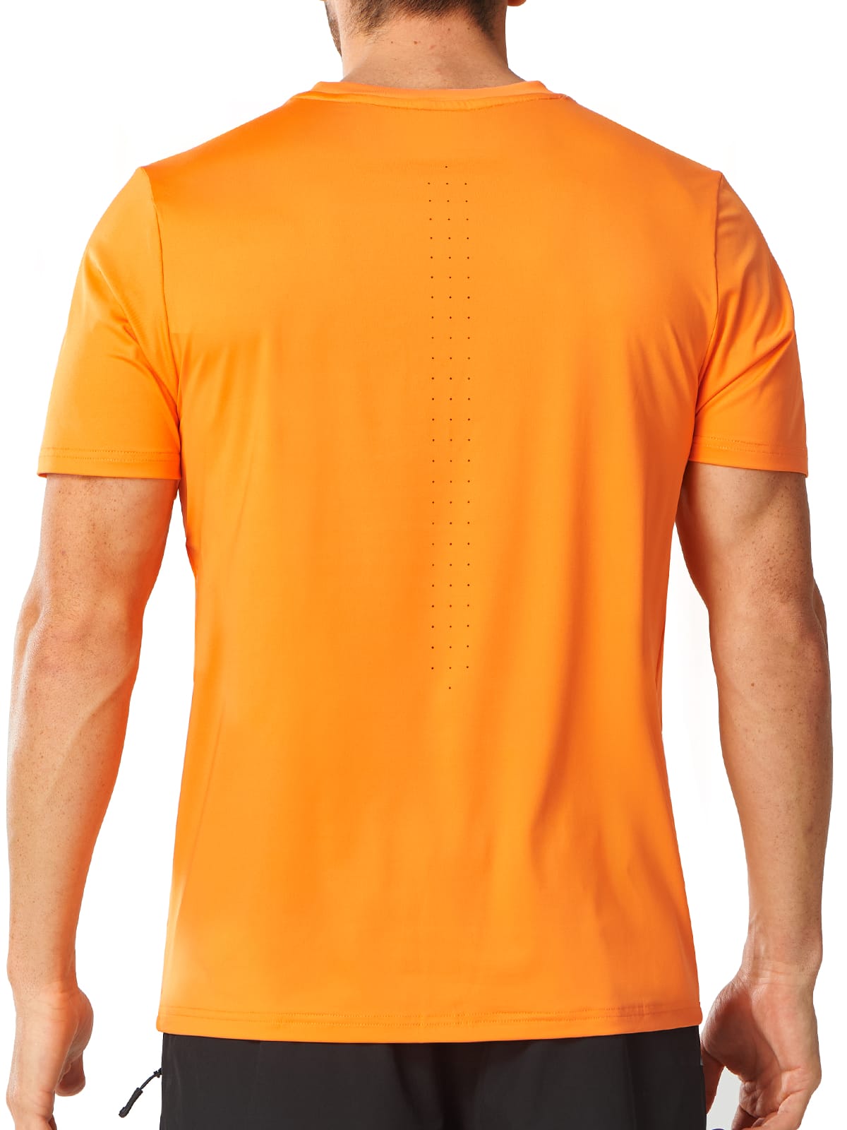 Orange Breathable 2.0 Running Top - Full Back View
