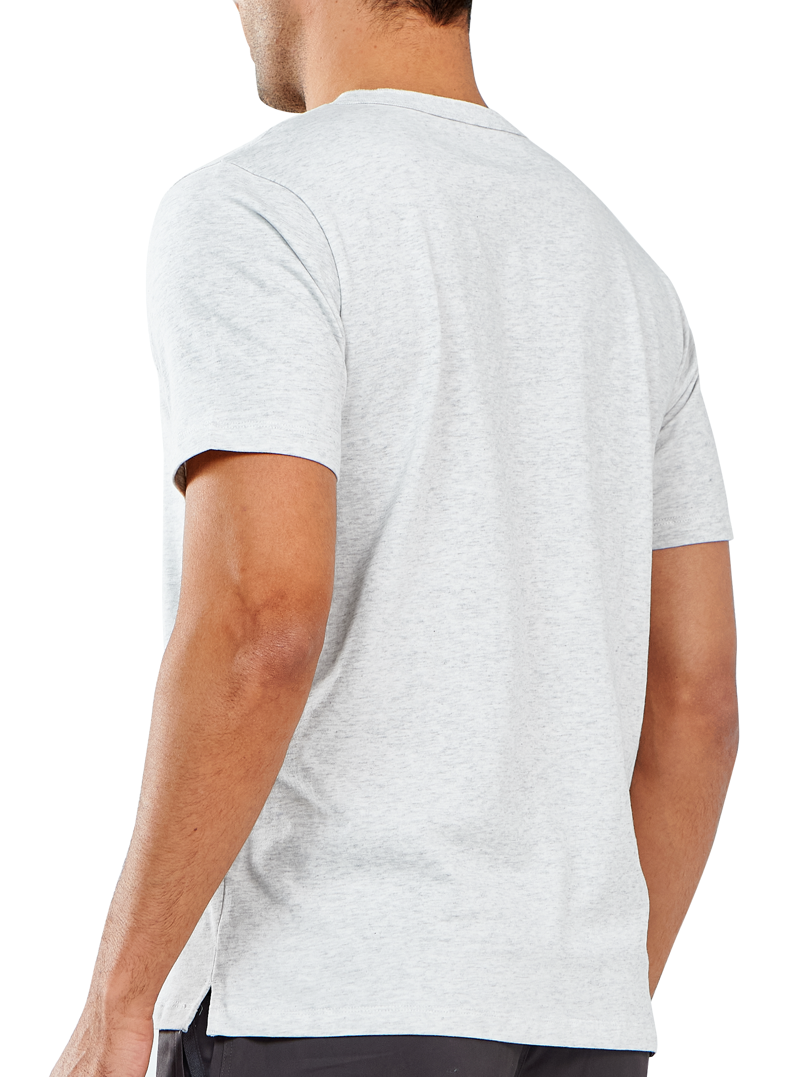 Men's Casual Henley T Shirts Cotton Crewneck Short Sleeve with Button