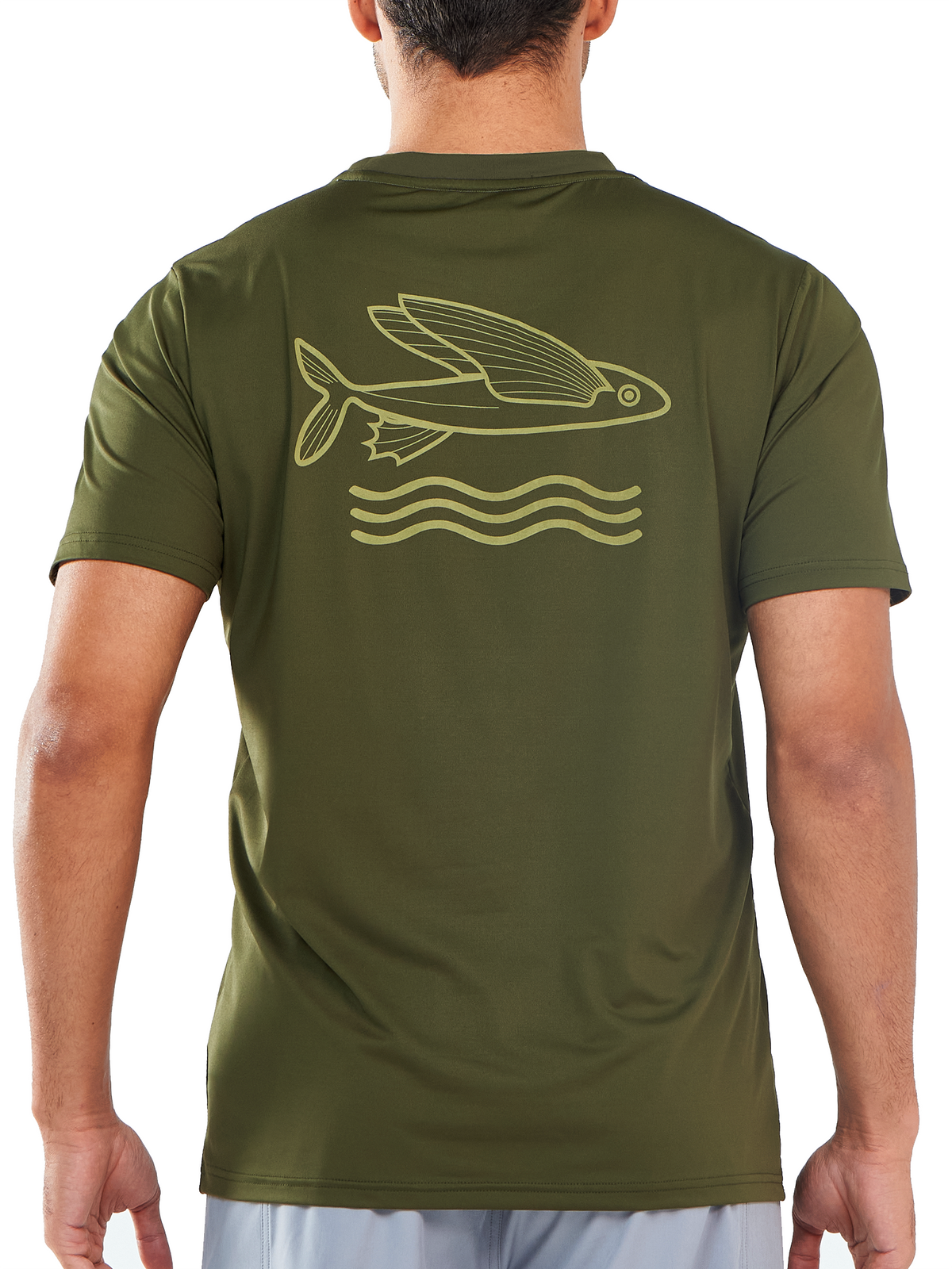 
Men's Short Sleeve Fishing T-Shirts UV Sun Protection Dry fit Swim Gym