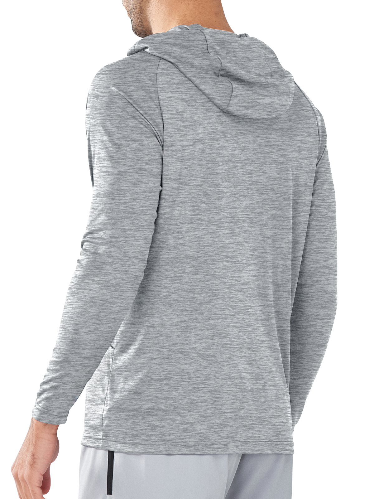 Men's Fishing Sun Hoodie T Shirt Lightweight Long Sleeve for Workout