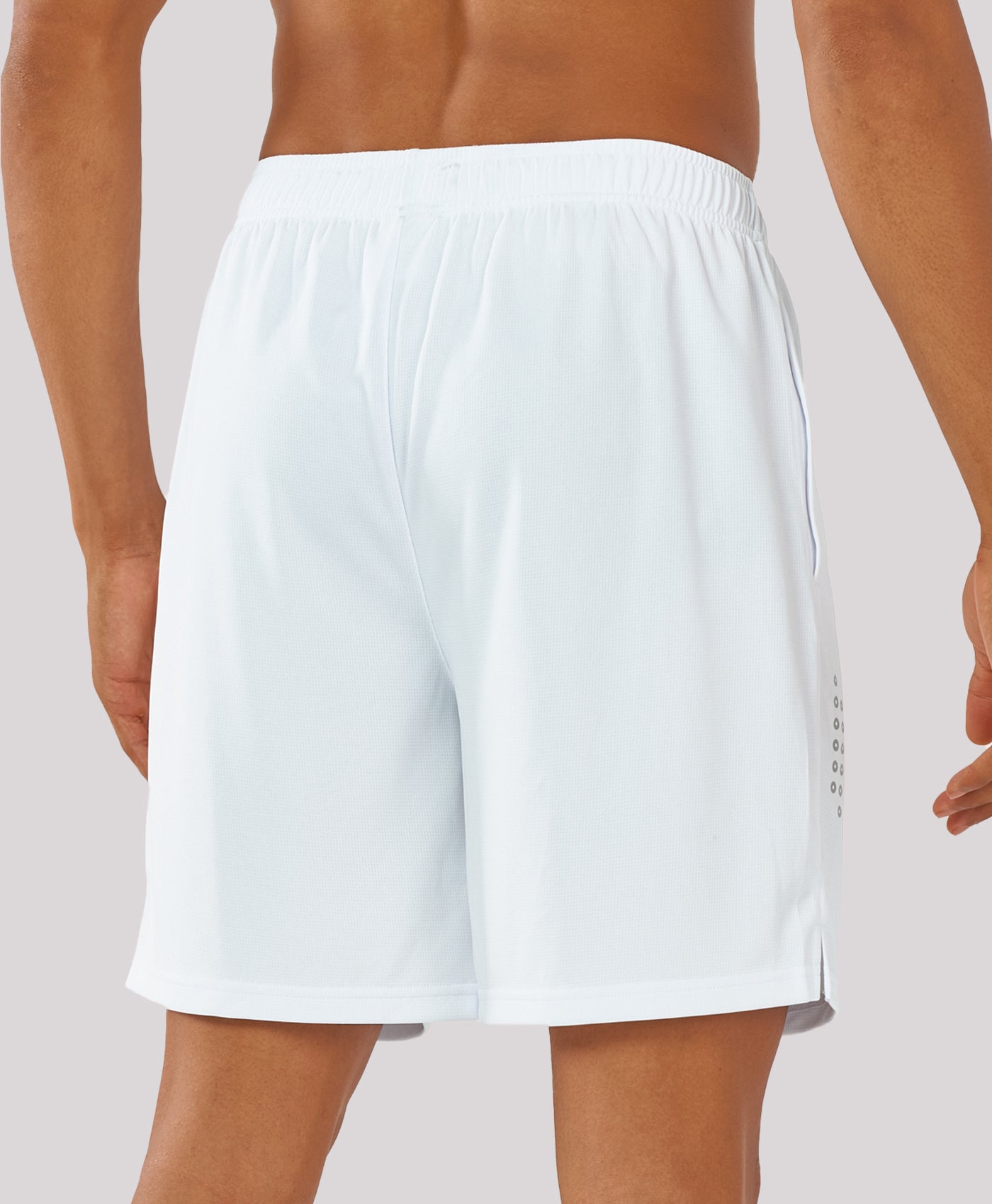 Northyard Men's 7-inch Mesh Tennis Sweat Shorts with Pockets Elasticated Waist #color_white