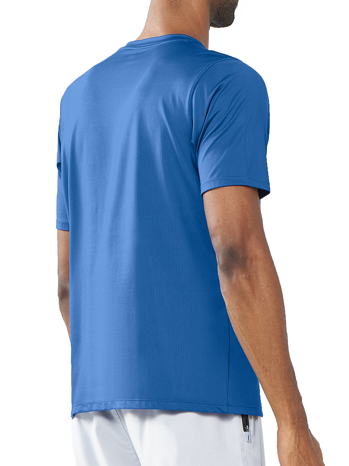 Northyard Men's Grey Blue Gym Compression T Shirts Breathable Wicking for Workout Fitness Back